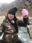 Ice fishing, trout fishing, brown trout, Colorado, Brad Petersen Outdoors