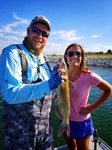 Women fishing, channel catfish, Guide trip, Brad Petersen Outdoors
