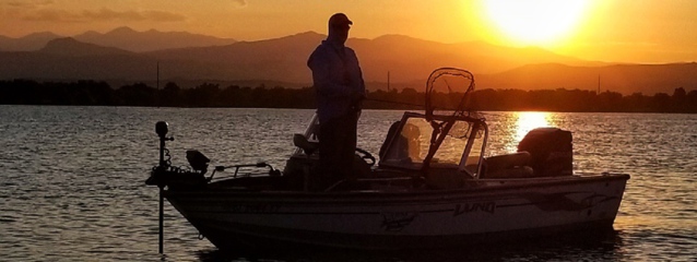 fishing guide, Colorado sunset, Boyd lake, Loveland, Colorado, fishing